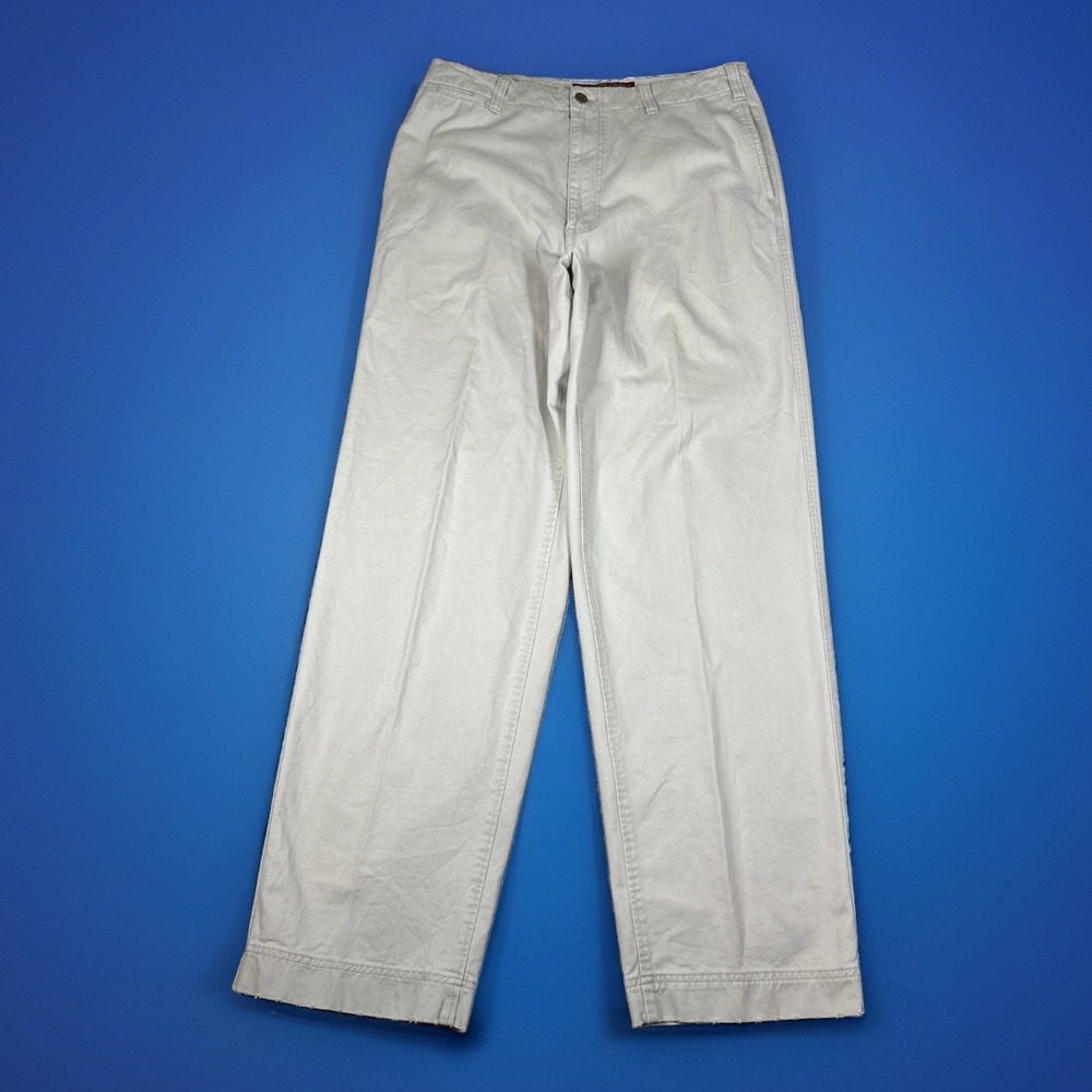 Vtg Y2K Abercrombie & Fitch Loose Straight Leg Chino Pants Men's 33L(34x34)